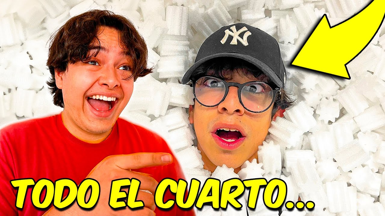 CUBRI EL CUARTO DE ALEX CON CHETOS DE EMPAQUETAR