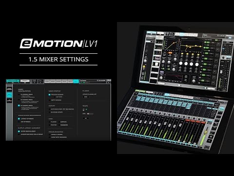 eMotion LV1 Tutorial 1.5: Setup Window – Mixer Settings