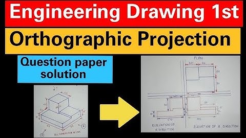 Engineering Drawing -1 । Question paper solution। orthographic projection। #polytechnic 1st semester