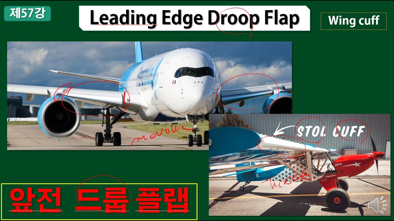 [제57강] 앞전 드룹 플랩(leading edge droop flap)과 날개 커프(wing cuff)에 대해서 알아본다