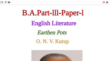 Earthen Pots by O.N.V.Kurup (Lalita Sharma)