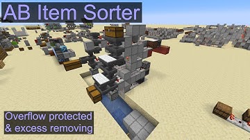 Overflow protected and excess removing AB Item Filter - Minecraft Redstone