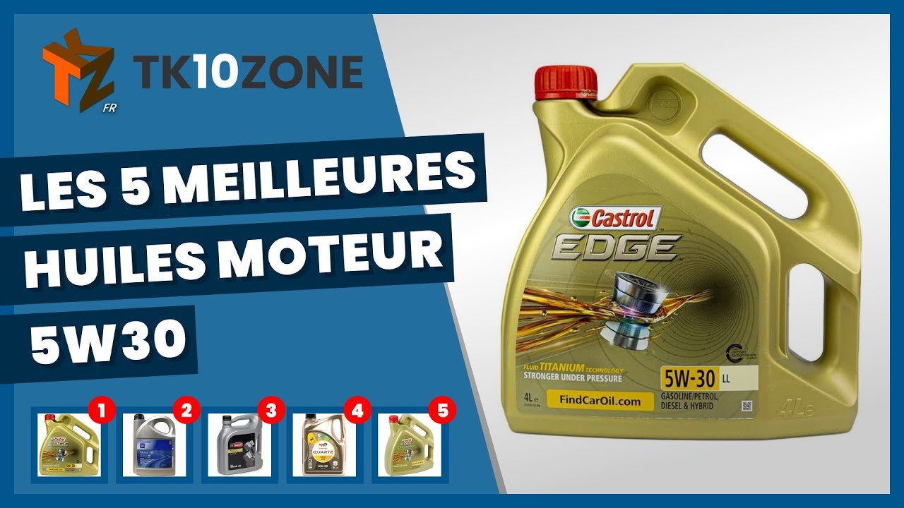 Les 5 meilleures huiles moteur 5W30 