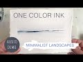 Acrylic ink painting tutorial minimalist landscape