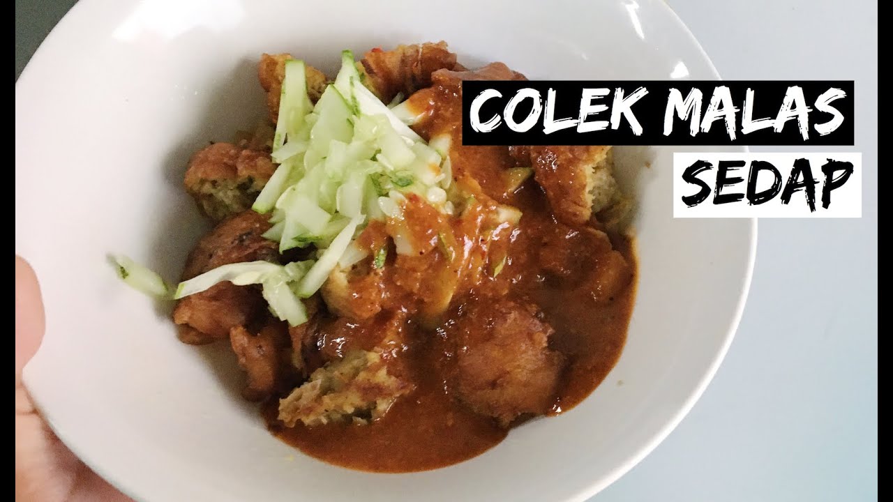 Colek Malas Sedap Dengan Kuah Kacang Cucur Udang Youtube