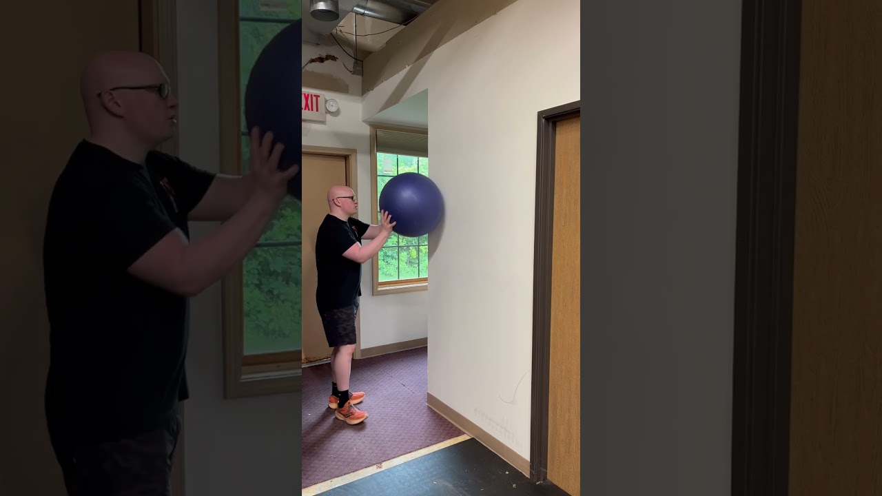 90/90 ball on rhythmic stabilization