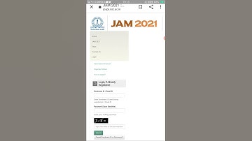 IIT JAM Admit Card 2021