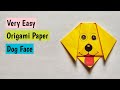 Very easy origami paper dog face  easy origami craft  kalamitofficial