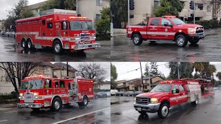 LAFD USAR88, USAR Tender 88, Engine 81 and Swift Water 89 Responding