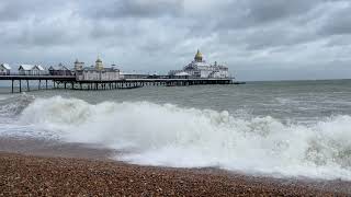 Beautiful Stormy Waves in Eastbourne English Channel. Relaxing