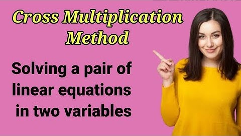 Cross multiplication method for class 10th in Telugu