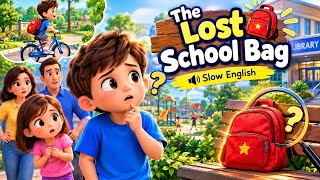 🎒 The Lost School Bag! | Slow English Story for Beginners 