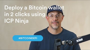 Deploy a Bitcoin wallet in 2 clicks using ICP Ninja