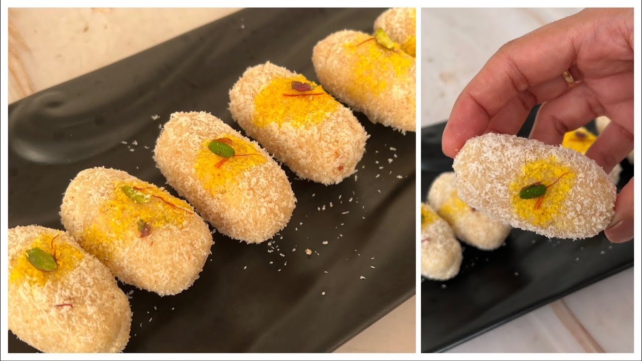 Suji Coconut Rolls | सिर्फ 10 मिनट में घर पर रखे सामान से बनाएं टेस्टी मिठाई | Rakshabandhan Special