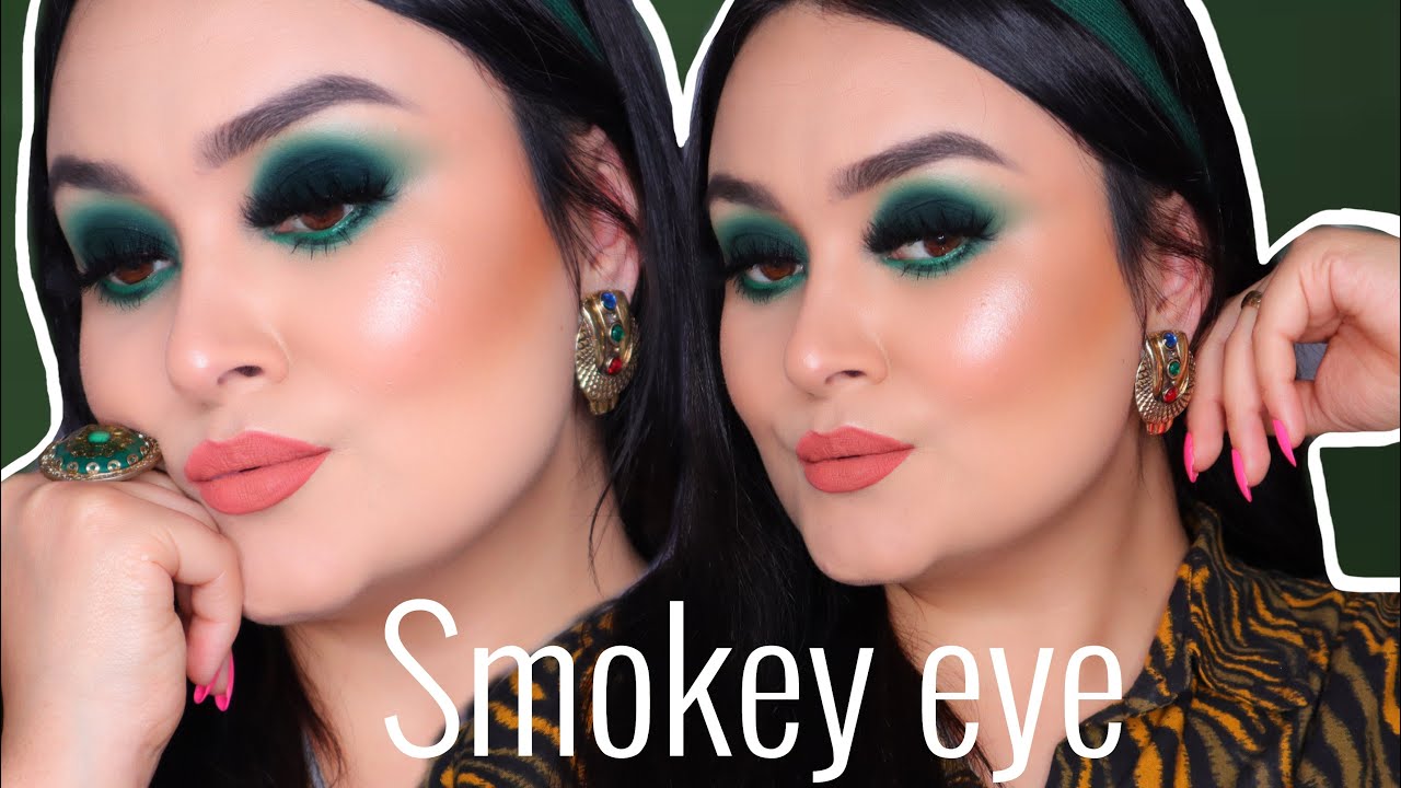 MAQUILLAJE AHUMADO EN VERDE PASO A PASO CON PRODUCTOS ECONÓMICOS | Monika Sanchez