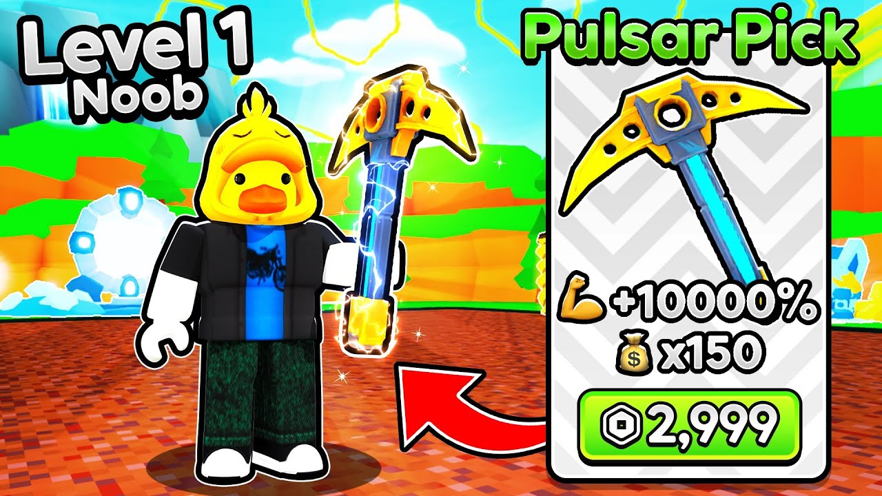 Начинаем заново как НУБ с ЛУЧШЕЙ киркой в ​​Roblox: докопаемся до ядра Земли!