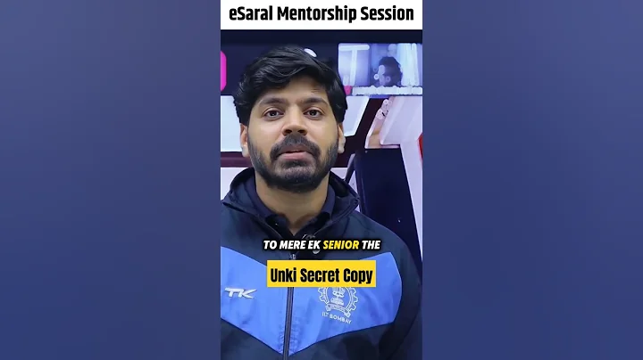 Saransh Sir Study TRICK to get AIR 41 & IIT Bombay CS 😱🔥| IIT Motivation #shorts #esaral #iit #jee