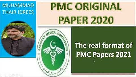 PMC MDCAT Past Paper 2020