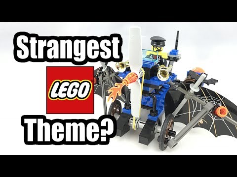 YouTube thumbnail: Strangest LEGO Theme? LEGO Time Twisters Tunnelator review! 1997 set 6495!
