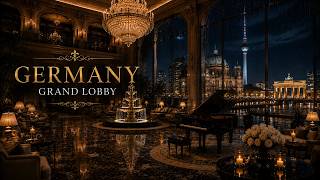 Germany 🇩🇪 Grand Lobby at Night | Luxury Piano Jazz & Elegant Hotel Ambience screenshot 1
