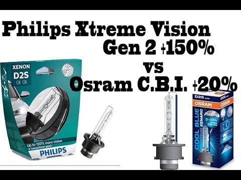 Philips XTREME Vision Gen 2 +150% more light D2S comparison