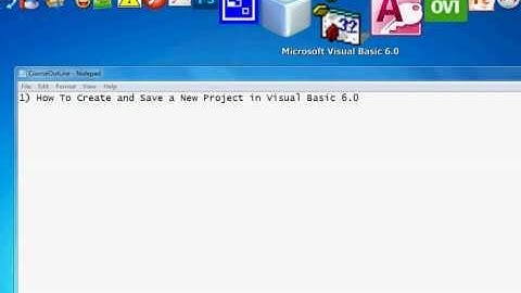 How to create and Save a new Project in Vb6.0 - Vb Tutorial Part 1