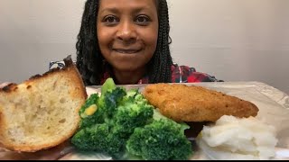 Chicken Patty | #vegan | #broccoli | #sourdoughbread #mashed potatoes