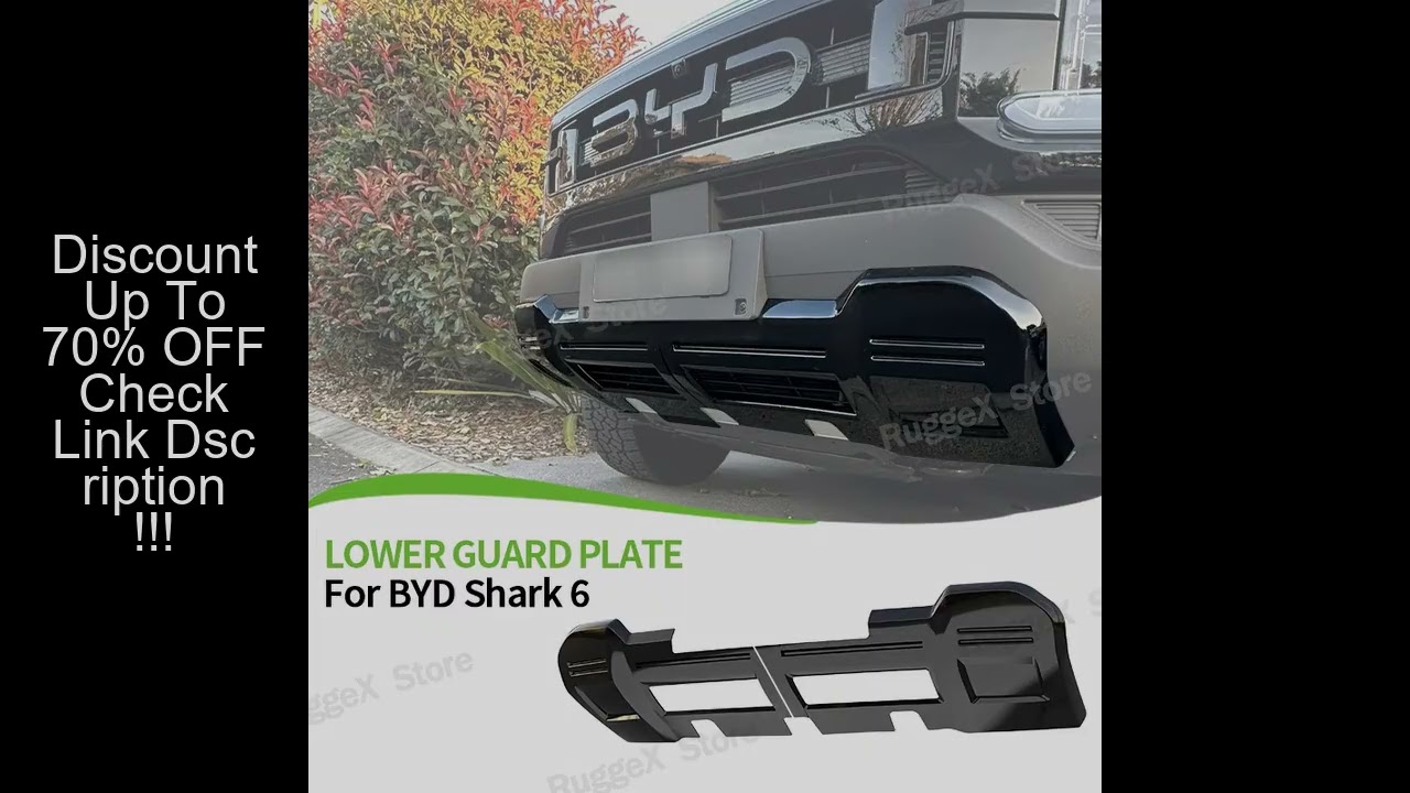 For BYD SHARK 6 Front Bumper Lower Guard Plate Protection Cover ABS Material Matte Blackened Kit AU