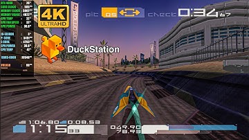 WipEout 3 PC Gameplay - ( DuckStation 4K ) + Configuration | PS1 Emulator (2024)