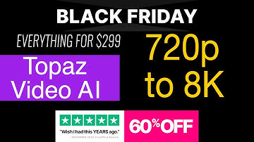 Topaz Video AI version 4.04 720P to 8K. Black Friday deal