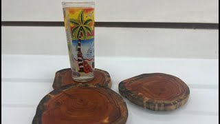 Making Wooden Drink Live Edge Coasters From a Tree Branch. by GP DIY 428 views 1 year ago 6 minutes, 35 seconds