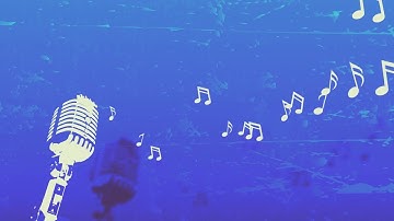 Music Notes floating from Microphone // Color Variation 05