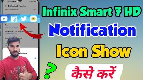 infinix smart 7 hd me Notification icon show kaise kare | infinix Smart 7 HD Notification icon show