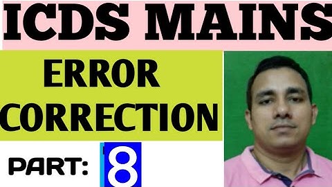 Error correction for icds