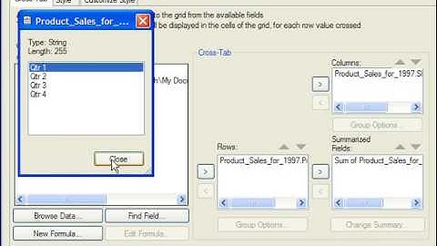 Crystal Reports Tutorial Creating Cross-Tab Reports Business Objects Training Lesson 13.8