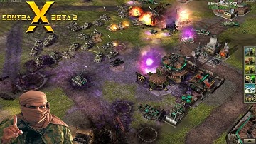 C&C Generals Contra X Beta 2 (1 VS 3 Insane AI, Tasting the update, Toxin)