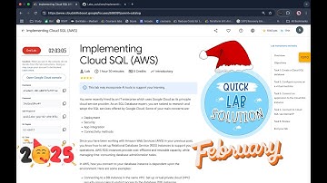 Implementing Cloud SQL (AWS) | #qwiklabs | #coursera  | [With Explanation🗣️]