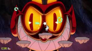 Jugando cuphead acompañado con el cuphead dev