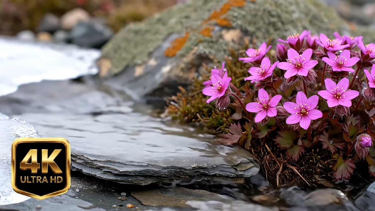 10 Hours Relaxing Stream Water Sounds & Bird Chirping in 4K UltraHD | Deep Sleep, Study & Meditation
