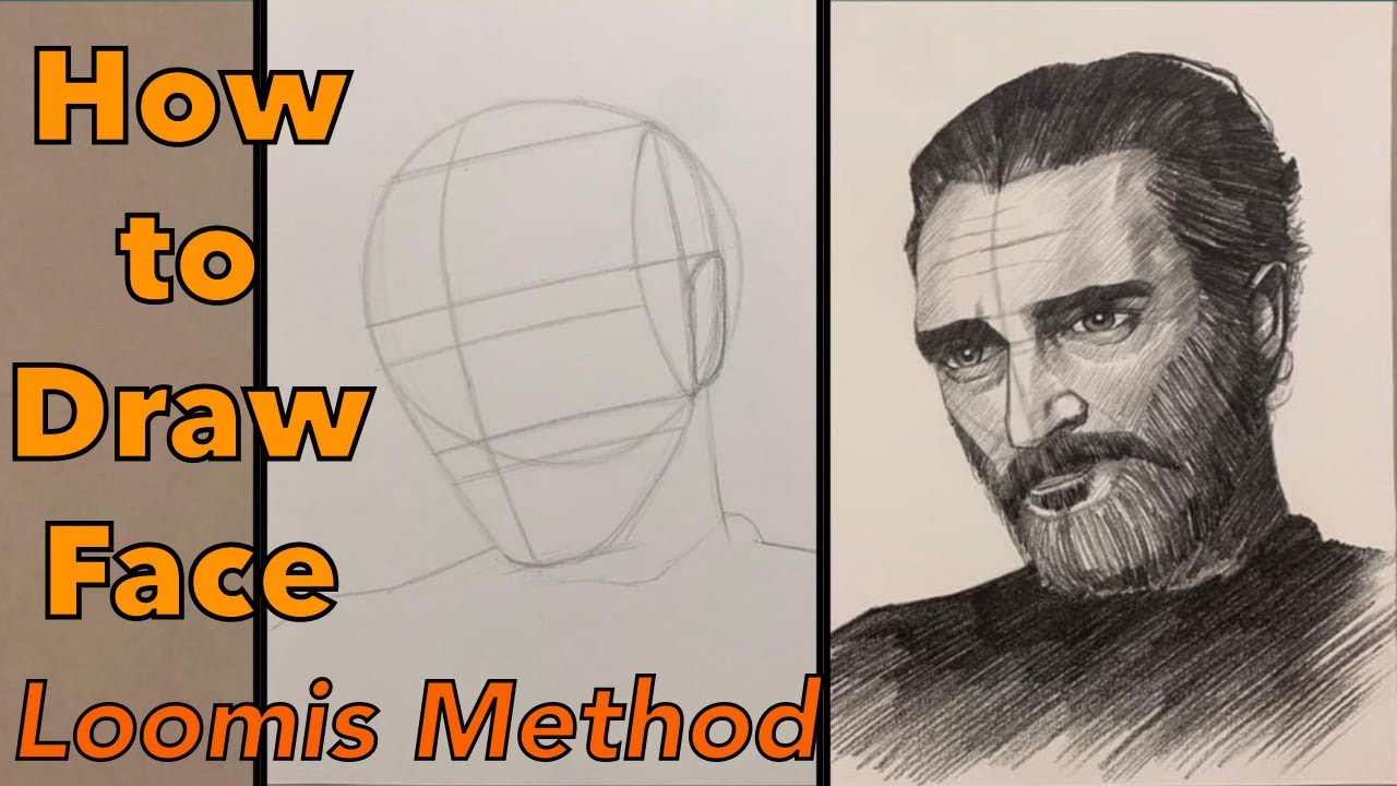 How to draw face in loomis method | Tutorial | Step by Step | For ...