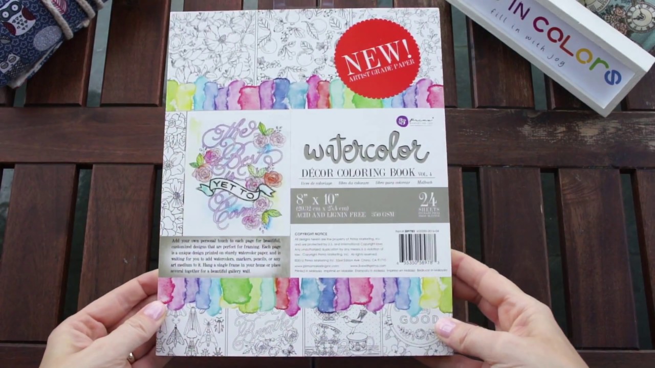 Prima Marketing /"Watercolor Coloring Book Vol 4/" 589783
