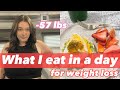 WHAT I EAT IN A DAY TO LOSE WEIGHT IN A CALORIE DEFICIT EATING FOODS I LOVE!! 57LBS DOWN