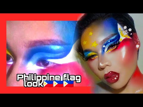 PHILIPPINE FLAG INSPIRED CREATIVE MAKEUP LOOK INSTGRAMABLE  |BRENTHO|