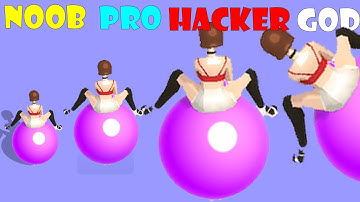NOOB vs PRO vs HACKER vs GOD - Yoga Ball Run
