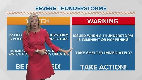 What is the difference between a watch and a warning?