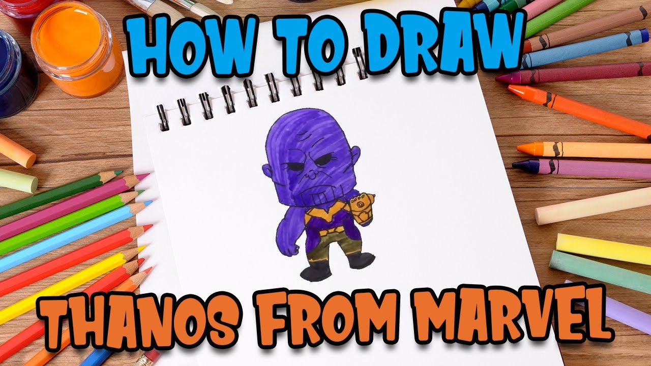 How to Draw easy Thanos from marvel step by step for Kids