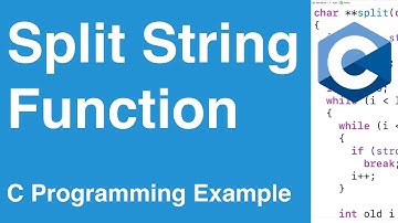 Split Strings-functie | C-programmeervoorbeeld