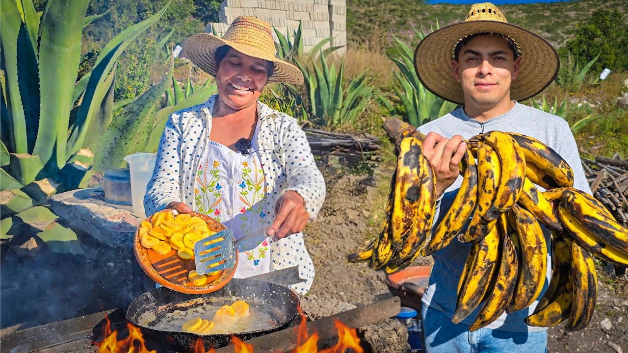 Probando PLATANOS - la receta mas FÁCIL de cocinarlos