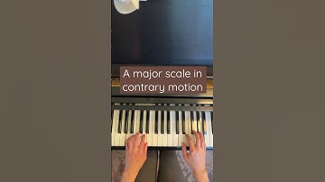 How to play an A Major Scale in Contrary Motion #Shorts