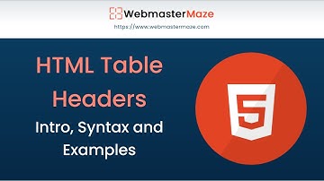 HTML Table Headers